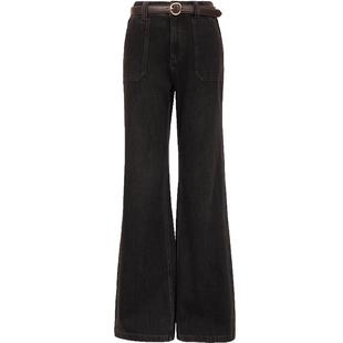 【宝藏神裤】ONLY2026春季新款摩登复古舒适四面弹修身喇叭牛仔裤