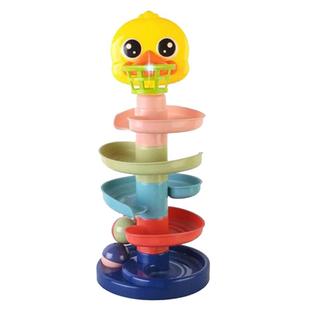 儿童玩具轨道滚滚球小鸭子投篮投球婴幼儿宝宝趣味电动音乐转转乐