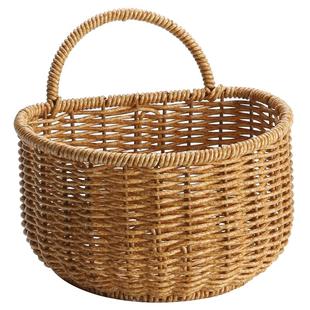 Kens仿藤姜蒜收纳壁挂篮日式厨房小挂篮生姜蒜头收纳神器免打孔