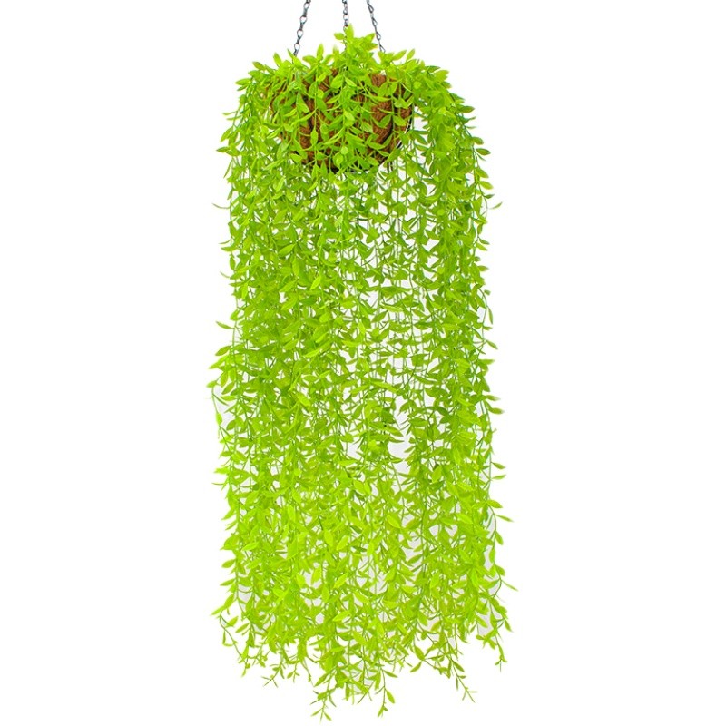 仿真植物柳叶吊篮假花塑料