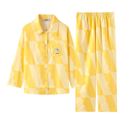 美标女士纯棉磨毛长袖套装