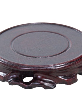 马拉斯木圆形底座实木奇石鱼缸花盆花瓶摆设摆件木质树根置物木座