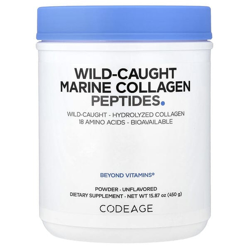 Codeage海洋胶原蛋白肽粉水解胶原蛋白焕活肌肤支持头发指甲健康
