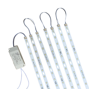 led客厅水晶灯平板灯595灯板645/695MM三色变光灯条芯片灯片灯带