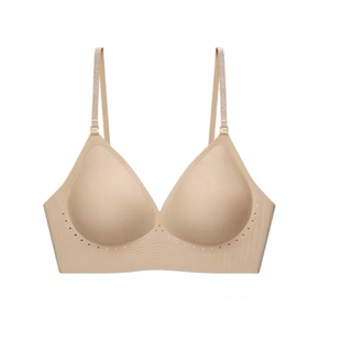 起司森林隐形粉底液闪光肩带内衣女U美背露背冰皮凉感固定杯文胸