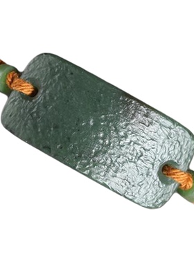 天然和田玉碧玉老光工艺手牌