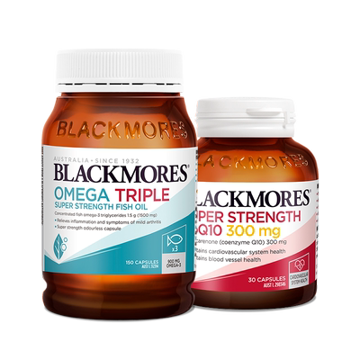 澳佳宝BLACKMORES3倍omega3dha深海鱼油+辅酶Q10300mg