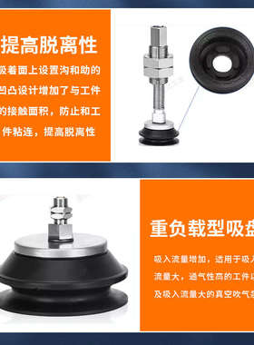 SMC机械手重载真空吸盘ZP3E-T40/50/63/80/100/125BMNJB10/30/50