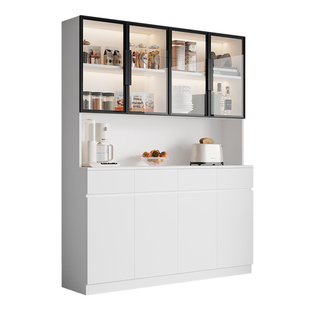 餐边柜实木一体靠墙高柜现代简约客厅置物柜酒柜家用收纳储物柜子