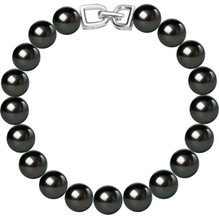 GiO珠宝 大溪地海水黑珍珠手链女手串混彩满条手链925银手串