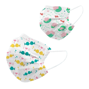 奥美儿童成人口罩卡通盒高颜值一次性三层防护图案透气独立包装