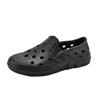 洞洞鞋男士防滑防臭软底EVA板鞋黑色男鞋子夏季透气一脚蹬休闲鞋