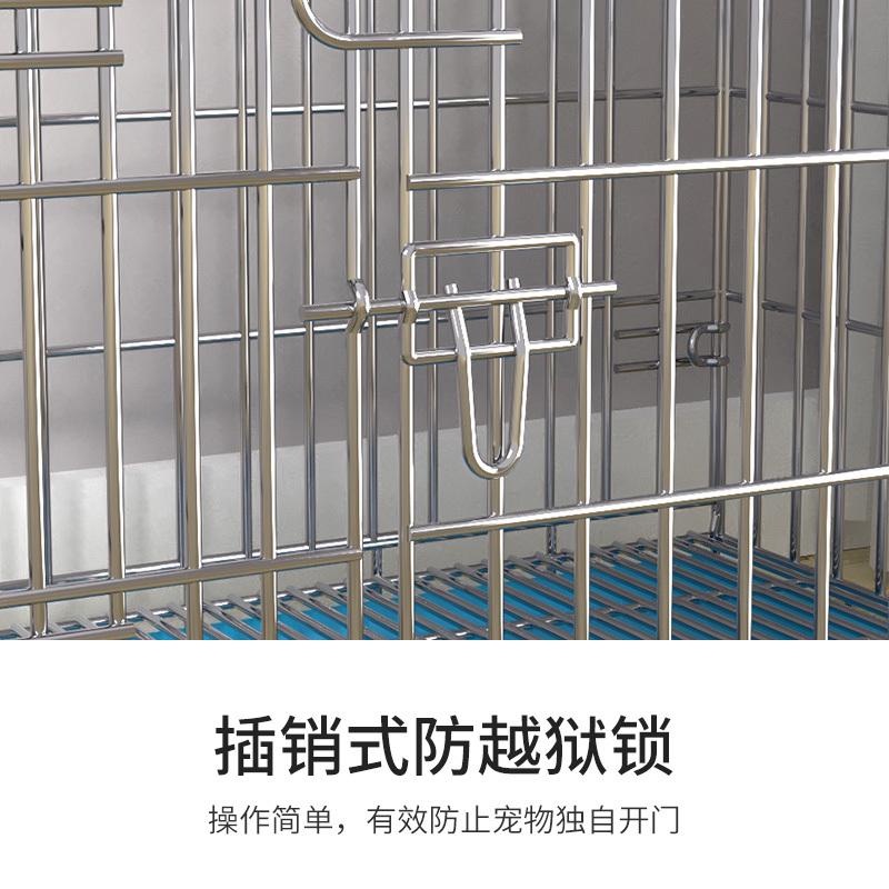 实心不锈钢折叠运输狗笼大中小型犬笼猫狗鸡兔笼加密不锈钢笼