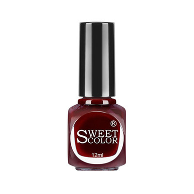 sweetcolor免烤高端酒红指甲油