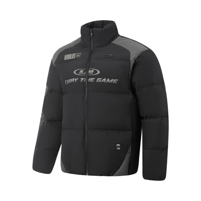 李宁宽松鸭绒短羽绒服