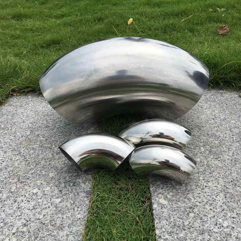 304#不锈钢弯头90度抛光圆形冲压弯头楼梯扶手弯管件配件弯头