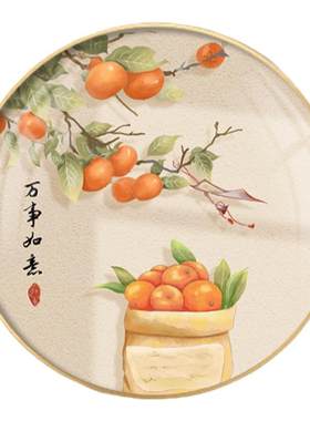 新中式玄关客厅万事如意挂画
