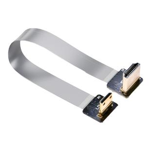 mini HDMI转HDMI高清弯头90度航拍软排线FPC便携屏相机视频延长线