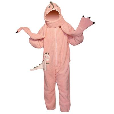 情侣款动物恐龙珊瑚绒连体睡衣