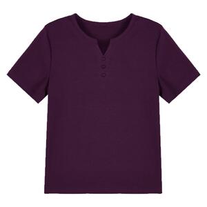 正肩短袖t恤女2026新款夏季爆款修身显瘦女装灰色上衣半袖体恤衫