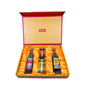河南非遗老字号绿色食品李家芝麻官两瓶纯芝麻香油两瓶芝麻酱礼盒