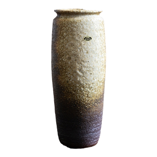 日本进口小原流信乐烧投入瓶柴烧窑变釉禅意日式插花器皿复古花瓶