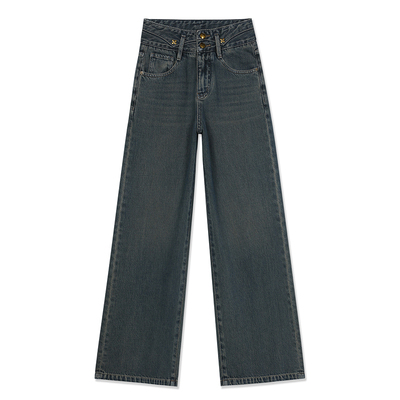 阔腿牛仔裤女加绒2026早春新款