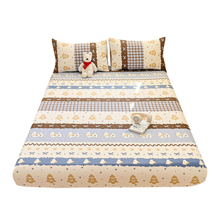 床笠纯棉100全棉单件1米5床罩保护套婴儿床儿童三件套床笠巨好看