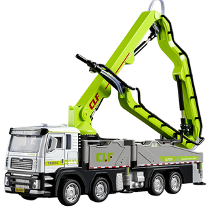 大号合金水泥泵车玩具儿童可喷水混凝土输送车搅拌车工程车模型3