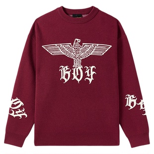 BOYLONDON冬季毛衣圆领套头潮流运动保暖上衣针织男女同款N60036