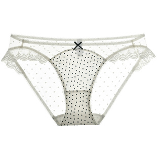 3件129|商场同款MYBODY内裤女印花性感蕾丝网纱纯欲中低腰三角裤