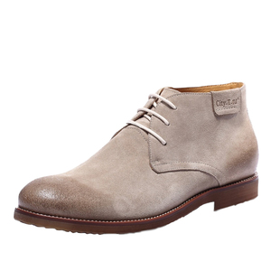 男士马丁靴英伦休闲中帮高帮反绒翻毛皮鞋复古工装短靴真皮潮春秋