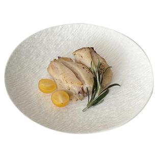 陶瓷牛排餐盘高级感轻奢家用白色圆盘菜盘西餐意面盘餐厅专用盘子