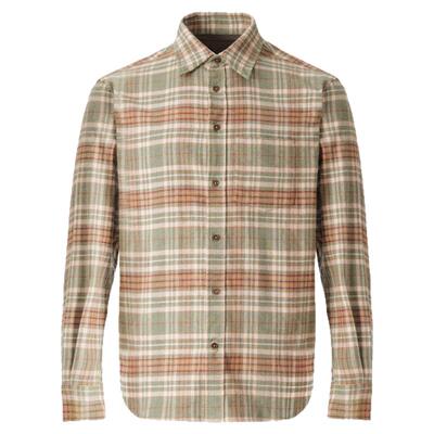 老钱长袖衬衫男复古休闲格纹衬衣