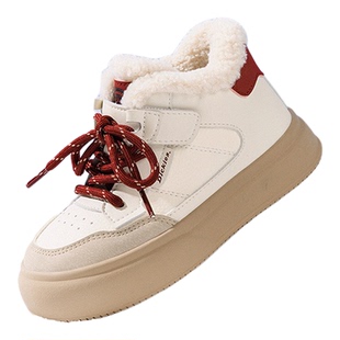 dickies雪地靴女2025新款冬季儿童棉鞋男女童鞋加绒加厚高帮鞋子