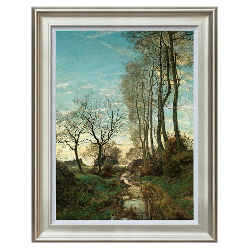 风色美式走廊书房风景油画装饰画