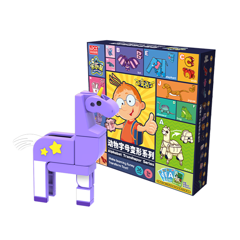 灵动创想百变马丁字乐星学英语英文动物变形字母早教