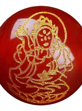 天然红玛瑙五路财神配珠手链diy