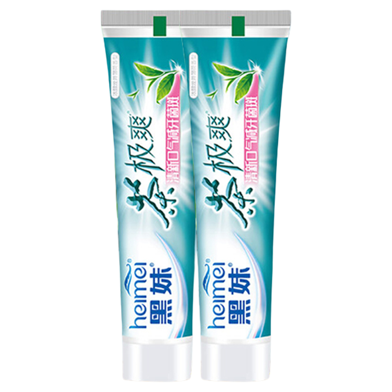 黑妹牙膏官方旗舰店正品清新口气家庭实惠装不含氟牙膏清洁牙齿