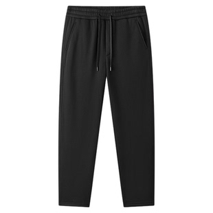 商场同款|森马休闲裤男冬季加绒直筒裤2025新款黑色基础百搭裤子