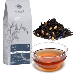 Whittard英国进口 英式伯爵红茶袋装100g红茶叶送礼做柠檬红茶