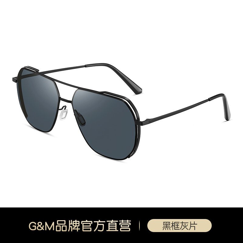 2023新款gm墨镜男士开车专用防晒防紫外线偏光太阳眼镜女镀膜反光