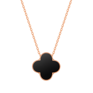 925纯银四叶草项链女士锁骨链彩金2026新款三八妇女节礼物送女友