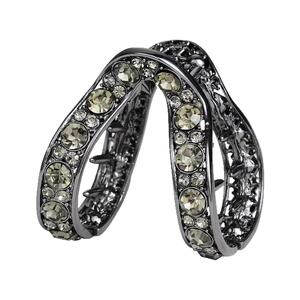 v型抓夹网红爆款高级感水钻半扎发夹女后脑勺头饰马尾丸子头抓夹