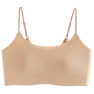 新款无痕细肩带内衣女聚拢薄款隐形粉底液吊带美背一体式背心文胸