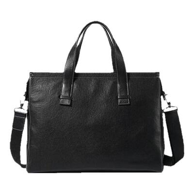 男士手提包新款真皮商务休闲单肩斜挎包大容量商务电脑公文包