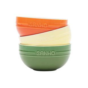 【秒杀价】三禾炻瓷碗家用彩釉陶瓷米饭碗儿童饭碗中式餐具宿舍碗