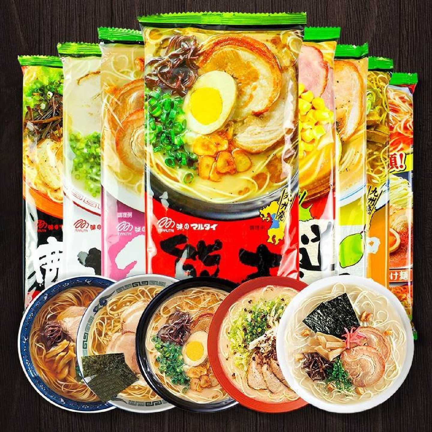 日本进口丸台拉面熊本黑芝麻油猪骨汤通骨日式方便面