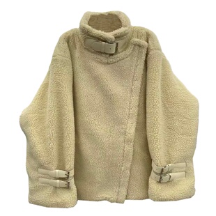 特价仿羊羔毛皮草机车外套女装新款加厚夹棉棉服皮毛一体大衣女