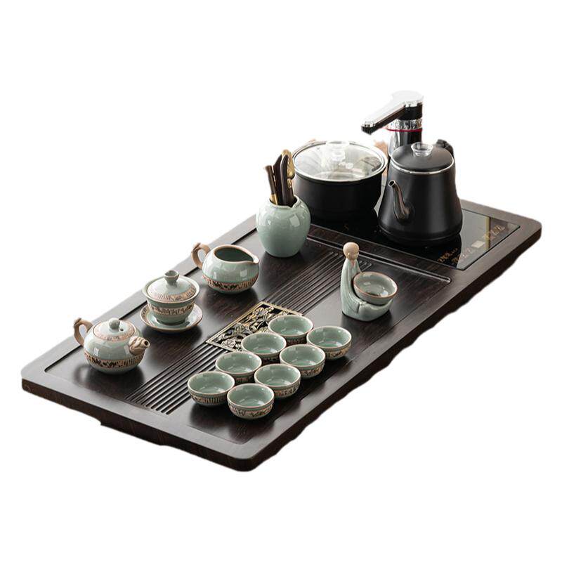 全自动中式茶盘茶具套装茶台送礼